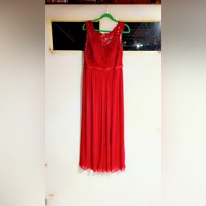 David's Bridal Red Gown